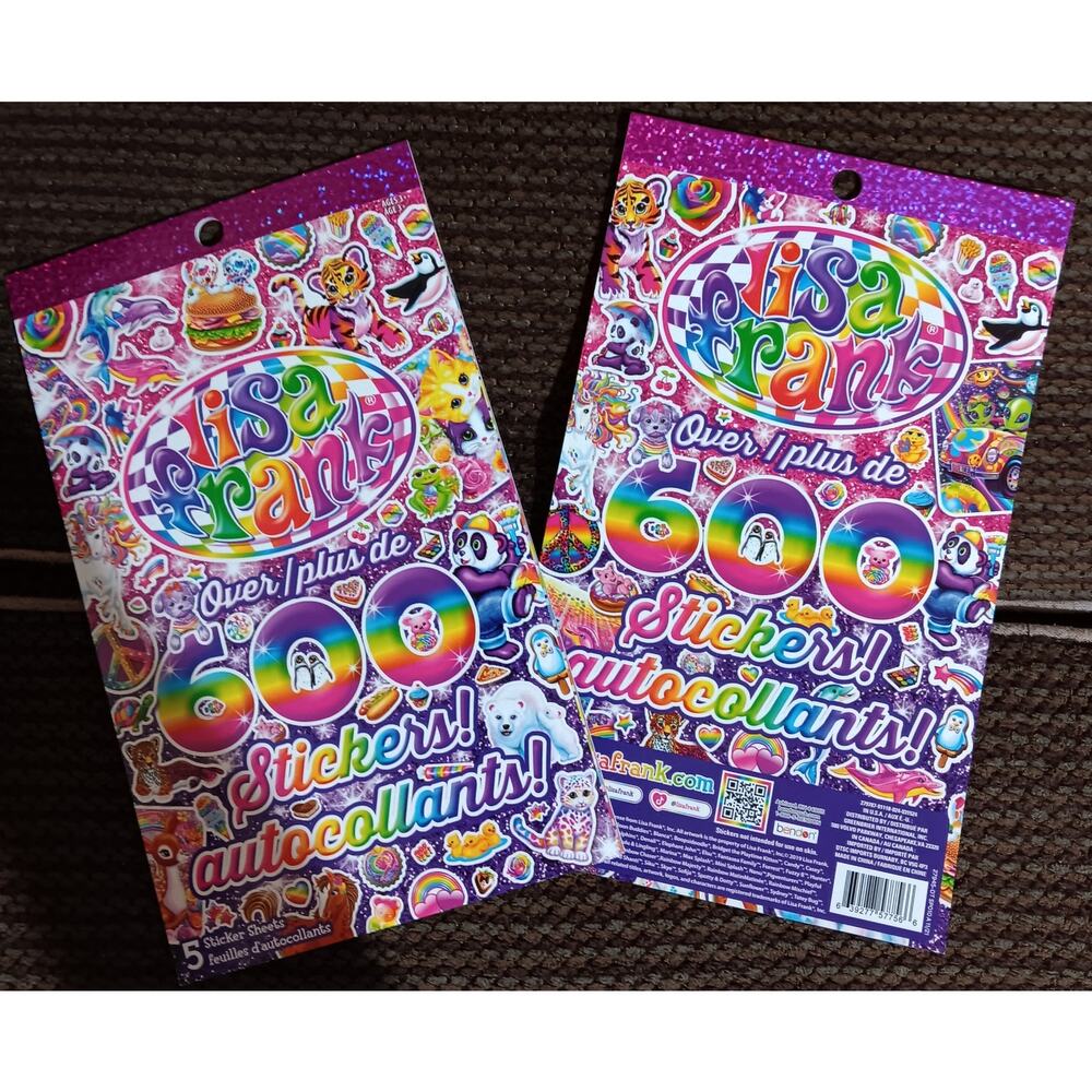 Lisa Frank Sticker Books Over 600 Stickers in each Book 2019 Ages 3+